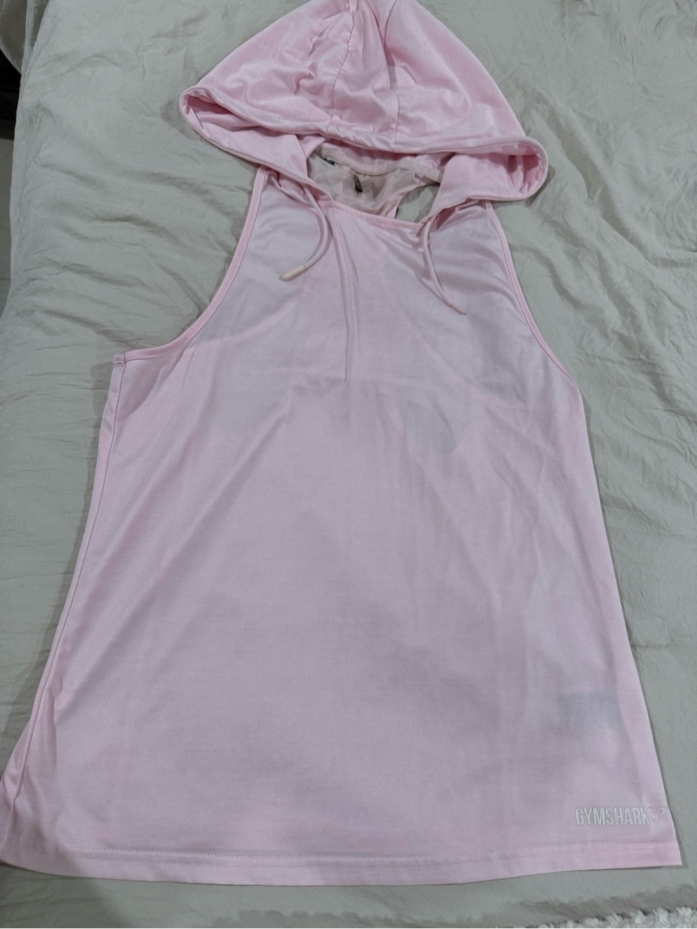 Gymshark Light Pink Hooded Tank Top